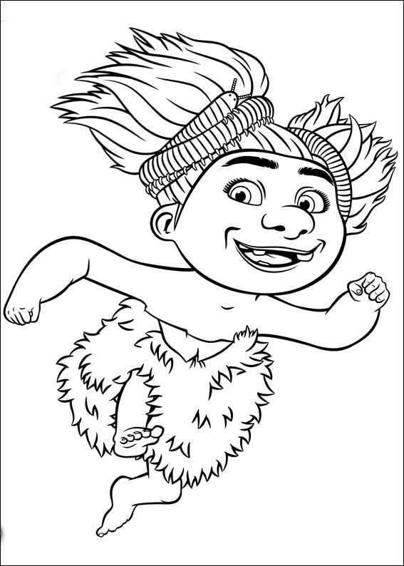 Plansa de colorat cu The Croods 14 6